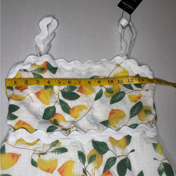 LunaJany Women's Classy Sleeveless Lemon Print Maxi Dress Size M. #77 - Picture 14 of 15